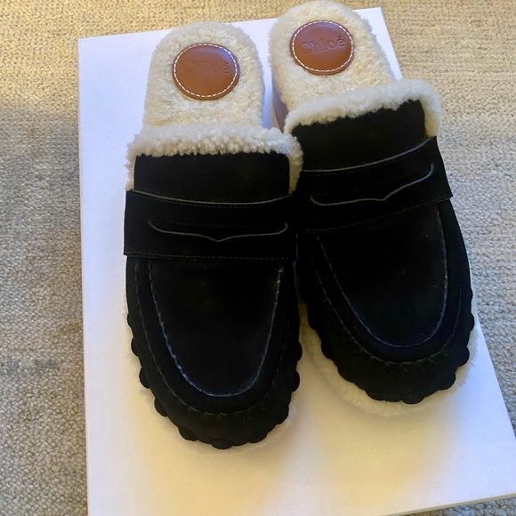 Chloe Joy Suede lambskin lined clogs, in near pristine condition size 37. - Picture 1 of 9